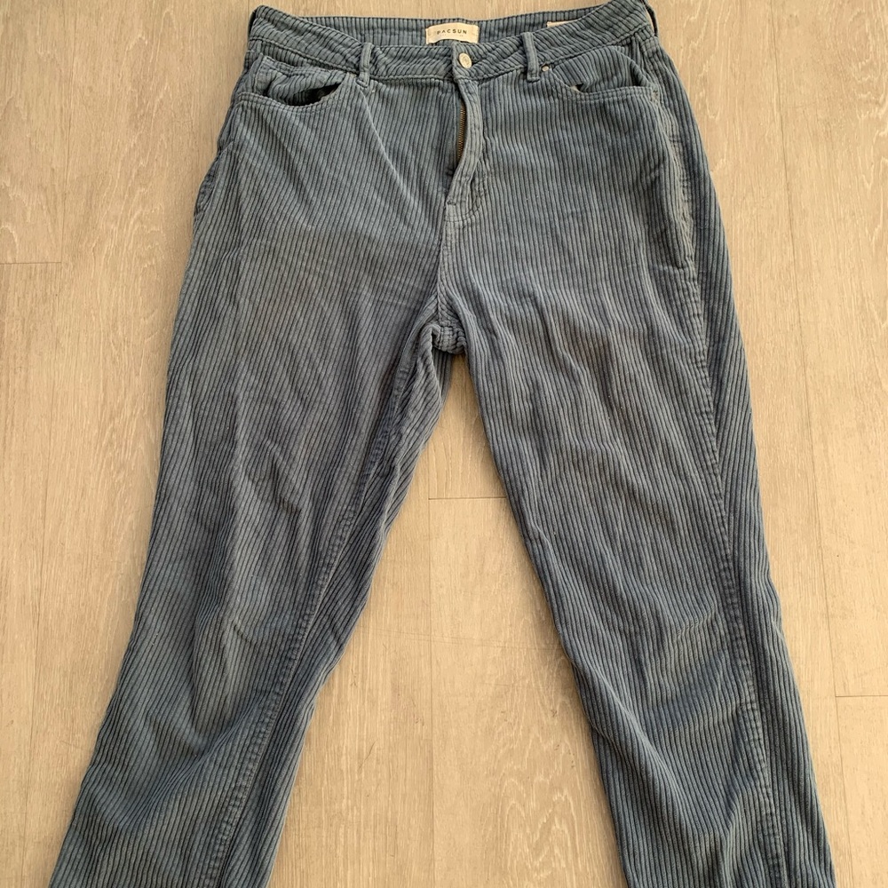 pacsun light blue corduroy mom jeans